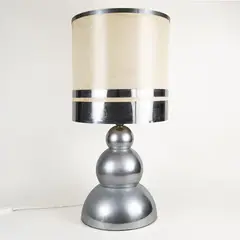 Goffredo Reggiani, Prod. Reggiani, silvered metal table lamp