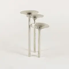 Lino Sabattini, Prod. Christofle, 1958, candlestick mod. Concerto in silvered metal