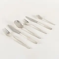 Lino Sabattini, Prod. Christofle, 1957, part of Orly mod. silvered metal cutlery service