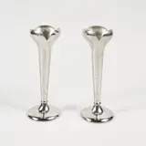Prod. Fratelli Calderoni by Gio Ponti, Pair of single-flower vases in silver-plated nickel silver, offered Feb 2026