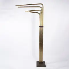 Goffredo Reggiani, Prod. Reggiani, Brass floor lamp with cast iron base