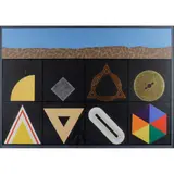 Lucio Del Pezzo, "Composition", screen printing and collage