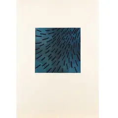 "Untitled" by Guido Strazza, 1970, color aquatint, offered Jan 2026