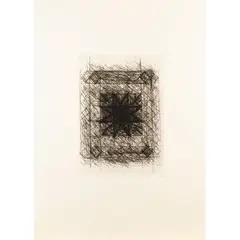 "Untitled" by Guido Strazza, 1972, etching, offered Jan 2026