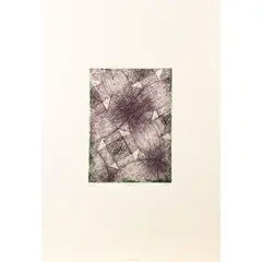 "Hortus" by Guido Strazza, 1986, color etching, offered Jan 2026
