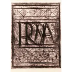"Untitled" by Guido Strazza, 1984, etching, offered Jan 2026