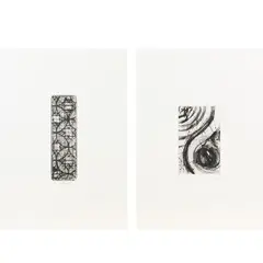 "Untitled" by Guido Strazza, 1985, two etchings and aquatints, offered Jan 2026