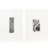 Guido Strazza, "Untitled", 1985, two etchings and aquatints