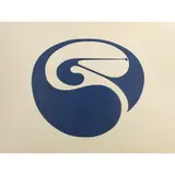 Bruno Munari, "Negativo positivo a linee curve", 1987, color screen printing