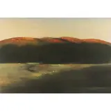 Ottaviano Del Turco, "Paesaggio - aia de' Merli al tramonto", 1981, mixed technique on paper