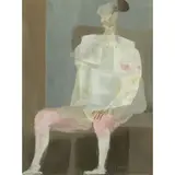 Mariano Villalta, "Seated Woman", mixed technique on canvas cardboard