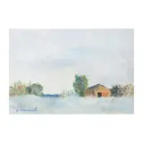 Giovanni Omiccioli, "Landscape", oil on cardboard