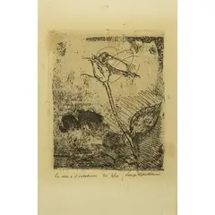 Luciano Bartolini, "La rosa e il calabrone", 1940, etching