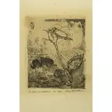 Luciano Bartolini, "La rosa e il calabrone", 1940, etching