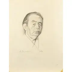 Gregorio Sciltian, 'Portrait of Piero Girace', 1968, charcoal on paper