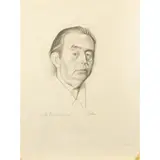 Gregorio Sciltian, 'Portrait of Piero Girace', 1968, charcoal on paper