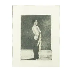 Arturo Carmassi, "Donna di schiena", etching