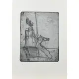 Mario Lattes, "Horse and Rider", etching