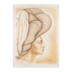 "Untitled" by Raúl Anguiano, 1989, mixed media on paper, offered Jan 2026