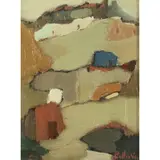 Ferdinando Bellorini, "Roman Landscape", 1969, oil on canvas
