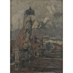 Angelo Pavan, "Refugium Peccatorum di Chioggia", oil on cardboard
