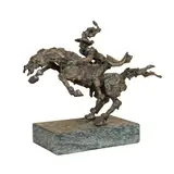 Angelo Canevari, "Knight on Horseback", bronze sculpture with burnished patina