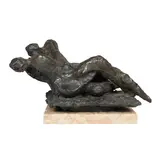 Arsenio De Bortoli, "Lovers", 1977, bronze sculpture