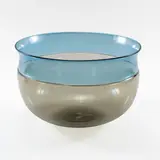 Tapio Wirkkala, Prod. Venini, 1988, A Profilo Concavo series bowl in blown and incalmo glass