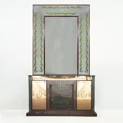 Luigi Brusotti, Italian production, Electrified storage unit with mirror in mirrored glass