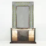 Luigi Brusotti, Italian production, Electrified storage unit with mirror in mirrored glass