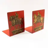 Prod. Fornasetti by Piero Fornasetti, Pair of silk-screened metal bookends, offered Dec 2025