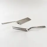 Lino Sabattini, Prod. Sabattini, Pair of chromed metal serving cutlery