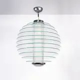 Prod. Fontana Arte by Gio Ponti, 1931, 0024 mod. suspension lamp in chromed metal, offered Dec 2025