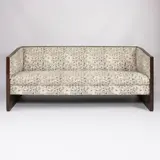Prod. Cassina by Charles Rennie Mackintosh, 1982, Argyle Set series sofa in wood and upholstered fabric, offered Dec 2025