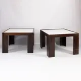 Prod. Cassina by Afra & Tobia Scarpa, 1960, Pair of coffee tables in wood and lacquered wood, offered Dec 2025