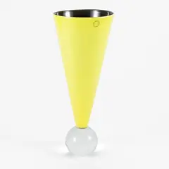 Prod. Venini by Laura Diaz De Santillana, 1990, Biro series vase in blown glass and opaline glass, offered Dec 2025