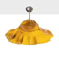 Prod. Venini by Toni Zuccheri, Ninfea mod. suspension lamp in metal and colored glass, offered Dec 2025