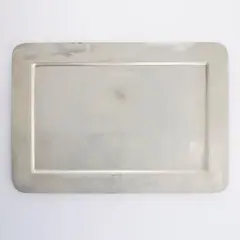 Italian production by Gabriella Crespi, silver metal tray, offered Dec 2025