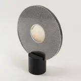 Bruno Munari, Danish production, 1967, Moirè mod. photo holder sculpture in resin and perspex