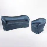 Gio Ponti, Prod. Casa e Giardino, upholstered fabric lounge