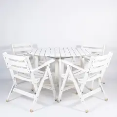 Carlo Hauner, Prod. Fratelli Reguitti, garden set in lacquered wood