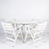 Carlo Hauner, Prod. Fratelli Reguitti, garden set in lacquered wood