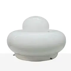 Giuliana Gramigna, Prod. Artemide, Electra mod. table lamp in opaline glass and painted metal