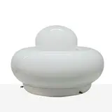 Giuliana Gramigna, Prod. Artemide, Electra mod. table lamp in opaline glass and painted metal