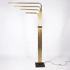 Goffredo Reggiani, Prod. Reggiani, Brass floor lamp with cast iron base