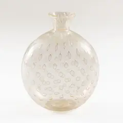 Archimede Seguso, Prod. Seguso, blown glass and gold leaf vase