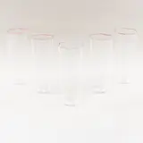 Prod. Venini by Carlo Scarpa, seventeen hexagonal blown glass glasses, offered Dec 2025