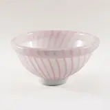 Giovanni Cenedese, Prod. Murano, centerpiece in milky glass and pink canes