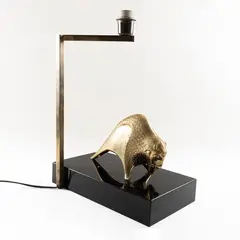 Mauro Manetti, Prod. MM Firenze, table lamp in resin and brass