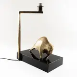 Mauro Manetti, Prod. MM Firenze, table lamp in resin and brass
